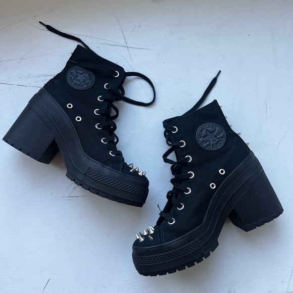 Converse chuck 70 de luxe platform sneakers with spike studs sz 7 - Picture 6 of 6